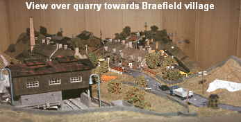 View over quarry to Braefield village